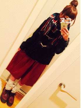 「アニオタ同盟」｜「アイテム（ダッフルコート）」を使った、872@ヌコさん（レディース・146cm）の秋コーディネート