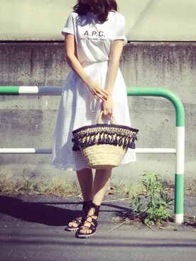 「wonder（ワンダー）のアイテム」を使った、hito.wearさん（レディース・164cm）の夏コーディネート