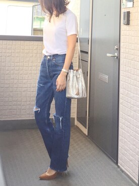 「Drawing Numbers（ドローイング ナンバーズ）のアイテム（バッグ）」を使った、hito.wearさん（レディース・164cm）の秋コーディネート