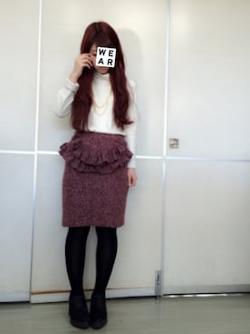 「handmade」｜「アイテム（ブーティ）」を使った、ひとみさん（レディース・158cm）の冬コーディネート