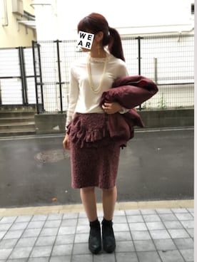 「handmade」｜「アイテム（ブーティ）」を使った、ひとみさん（レディース・158cm）の秋コーディネート