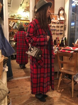 「Leah-K」｜「アイテム（その他アウター）」を使った、Leah-Kさん（レディース・157cm）の冬コーディネート