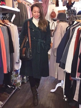 「バック」｜「アイテム（その他アウター）」を使った、Leah-Kさん（レディース・166cm）の秋コーディネート