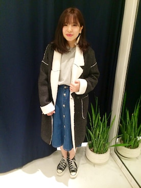「DOUBLE NAME（ダブルネーム）のアイテム（その他アウター）」を使った、toganoさん（レディース・150cm）の秋コーディネート