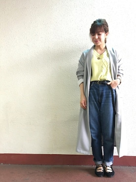 「DOUBLE NAME（ダブルネーム）のアイテム（その他アウター）」を使った、toganoさん（レディース・150cm）の春コーディネート