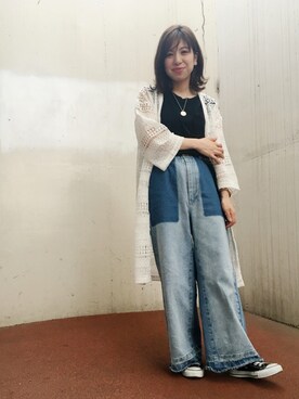 「DOUBLE NAME（ダブルネーム）のアイテム（その他アウター）」を使った、toganoさん（レディース・150cm）の春コーディネート