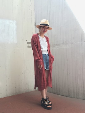 「テラコッタ」｜toganoさん（レディース・150cm）の夏コーディネート