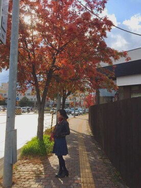 「initial（イニシャル）のアイテム（ブーツ）」を使った、Tsubomiさん（レディース・160cm）の秋コーディネート