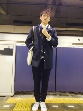 「stutterheim」｜やまさきくんさん（メンズ・178cm）の冬コーディネート