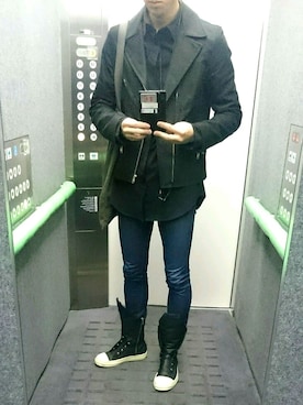 「アイテム（ブルゾン）」を使った、たけさん（メンズ・178cm・10代）の冬コーディネート