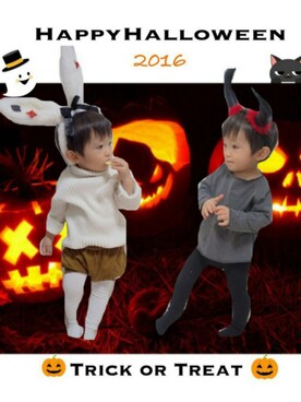 「wearhalloween2016」｜「アイテム（その他）」を使った、keishin&otokaさん（キッズ・80cm）の秋コーディネート