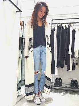 「Vネック」｜tomocoさん（レディース・160cm）の冬コーディネート