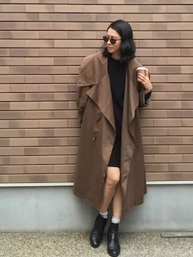 「Y's（ワイズ）のアイテム（ナイロンジャケット）」を使った、emaemiさん（レディース・163cm）の秋コーディネート