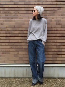 「ゆるゆる」｜「アイテム（ブーティ）」を使った、emaemiさん（レディース・163cm）の秋コーディネート