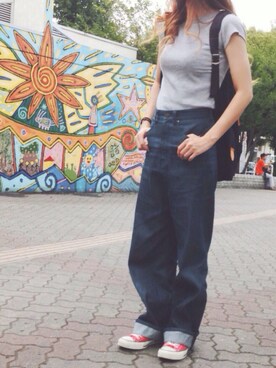 「House_Commune（ハウスコミューン）のアイテム」を使った、misaさん（レディース・165cm）の夏コーディネート