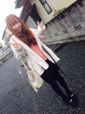 「ROYAL PARTY（ロイヤルパーティー）のアイテム（その他アウター）」を使った、marin.さん（レディース・156cm）の秋コーディネート