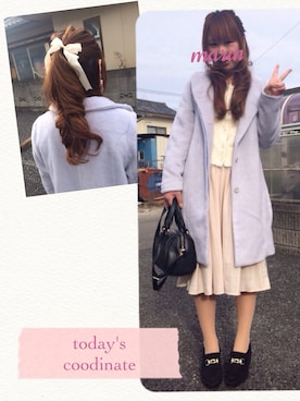 「LILY BROWN（リリーブラウン）のアイテム（チェスターコート）」を使った、marin.さん（レディース・156cm）の冬コーディネート