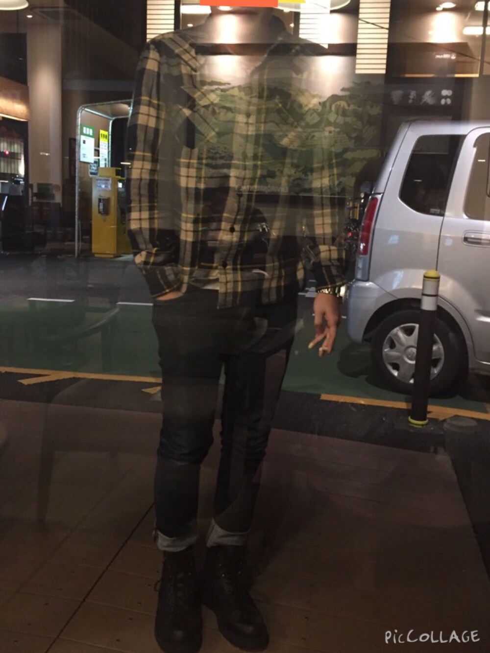 「FLASH REPORTのアイテム（シャツ/ブラウス、ブルー系）」を使った、ゆうすけさん（メンズ・165cm）の秋コーディネートの1枚目の写真