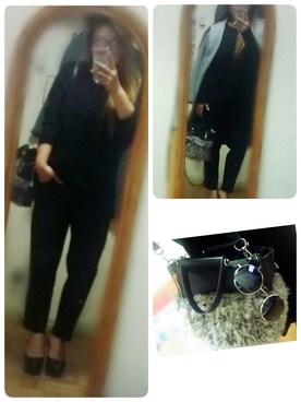 「EMODA（エモダ）のアイテム（スラックス）」を使った、たぁぁ★★さん（レディース・154cm）の秋コーディネート