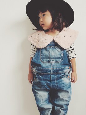「bobochoses」｜「アイテム（サロペット/オーバーオール）」を使った、kanayuraさん（キッズ・90cm）の夏コーディネート