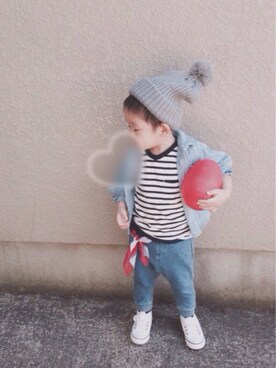 「FLYING TIGERS（フライングタイガー）のアイテム（その他）」を使った、SHUNさん（キッズ・100cm）の春コーディネート