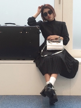 「ヴィンテージワンピース」｜「アイテム（ブーツ）」を使った、yamamaiさん（レディース・164cm）の秋コーディネート