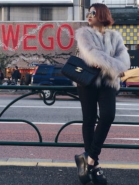 「chanel」｜「アイテム（ダウンジャケット/コート）」を使った、yamamaiさん（レディース・164cm）の冬コーディネート