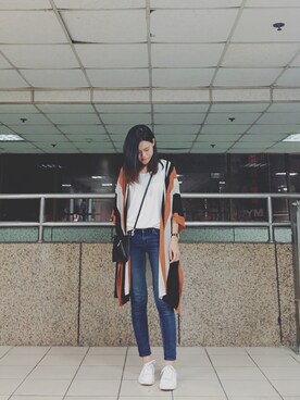 「TAIPEI」｜「アイテム（その他アウター）」を使った、林慶妮さん（レディース・164cm）の秋コーディネート