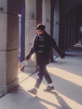 「omake（オマケ）のアイテム」を使った、Alan Alanさん（メンズ・178cm）の冬コーディネート