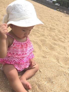 「Carter's（カーターズ）のアイテム（水着/着物・浴衣）」を使った、minaminakoさん（キッズ・80cm）の夏コーディネート