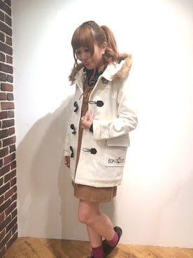 「アイテム（ワンピース/ドレス、レッド系）」を使った、rydia.yuさん（レディース・163cm）の秋コーディネート