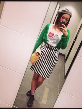 「SLY（スライ）のTシャツ（Tシャツ/カットソー、ホワイト系）」を使った、Natsuさん（レディース・170cm）の春コーディネート