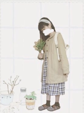 「SM2（エスエムツー）のアイテム（トレンチコート）」を使った、ushichanさん（レディース・152cm）の春コーディネート