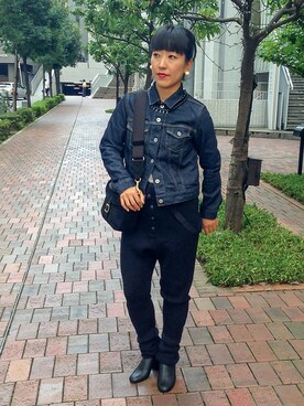 「ユナイテッドアローズ」｜「アイテム（その他アウター）」を使った、UNITED ARROWS 新宿店 STAFF 01さん（レディース・157cm）の秋コーディネート