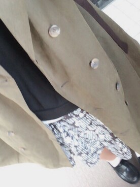 「spring」｜「アイテム（ステンカラーコート）」を使った、ch!h♡⃜さん（レディース・153cm）の春コーディネート