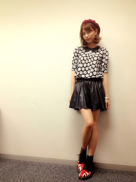 「RNA-N（アールエヌエーエヌ）のアイテム（ハンチング/ベレー帽）」を使った、SHIZUKA(Chelsy)さん（レディース・166cm）の秋コーディネート