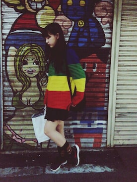「UNIF」｜「アイテム（ソックス/靴下）」を使った、Madokaさん（レディース・167cm）の冬コーディネート