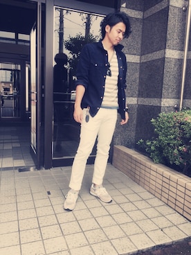 「VANANA（バナナ）のアイテム」を使った、ももさん（メンズ・175cm）の春コーディネート