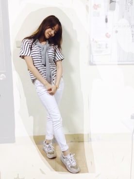 「ESPRIT（エスプリ）のアイテム（腕時計）」を使った、Una huang さん（レディース・157cm）の秋コーディネート
