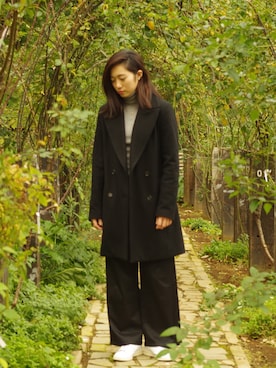 「アイテム（チェスターコート）」を使った、つるさん（レディース・160cm・20代）の冬コーディネート
