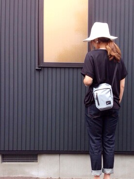 「NIKE(ナイキ)のアイテム(ショルダーバッグ)」を使った、Y U M Iさん(レディース・160cm)の夏コーディネート