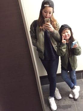 「※ALPHA（アルファ）のアイテム（バックパック/リュック）」を使った、Y U M Iさん（レディース・160cm）の冬コーディネート