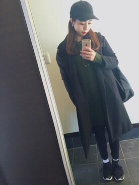 「※ALPHA（アルファ）のアイテム（バックパック/リュック）」を使った、Y U M Iさん（レディース・160cm）の冬コーディネート