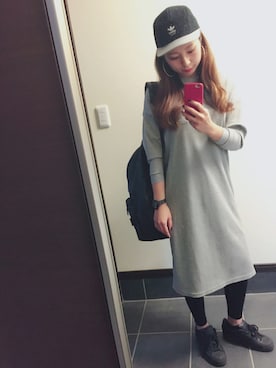 「※ALPHA（アルファ）のアイテム（バックパック/リュック）」を使った、Y U M Iさん（レディース・160cm）の夏コーディネート