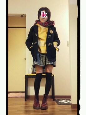 「アイテム（ダッフルコート）」を使った、いくさん（レディース・155cm・40代）の冬コーディネート