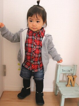 nozo◡̈♥︎♡さん(キッズ・80cm)の秋コーディネート