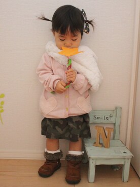 nozo◡̈♥︎♡さん（キッズ・80cm）の秋コーディネート