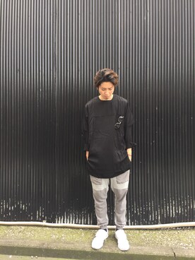 「PARADOX（パラドックス）のアイテム（トップス）」を使った、PRDXさん（メンズ・172cm）の夏コーディネート