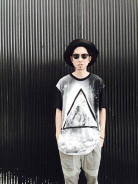 「PARADOX（パラドックス）のアイテム（トップス）」を使った、PRDXさん（メンズ・172cm）の秋コーディネート