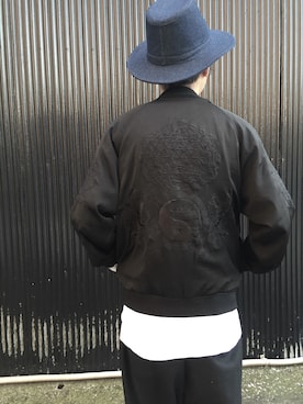 「PARADOX（パラドックス）のアイテム（ブルゾン）」を使った、PRDXさん（メンズ・172cm）の秋コーディネート